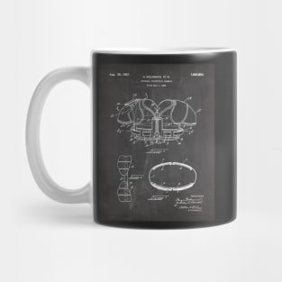 Football Pads Patent - Football Player Team Coach Art - Black Chalkboard Mug